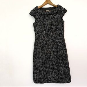 Ann Taylor Black and White Tweed Dress Petite XS